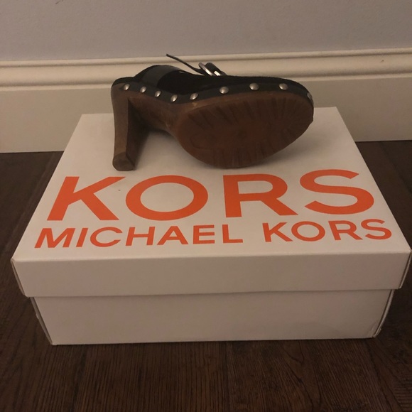 Michael Kors Black Suede Clogs - Picture 7 of 9